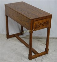 Solid Oak Side Table With Storage Drawer