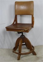 Adjustable Solid Wood Drafting Table Chair