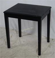Black Painted Wood End Table