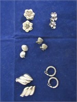 STERLING CLIP ON EARRING LOT