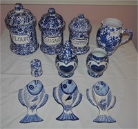 10 Piece Unmatched Blue & White Porcelain - 3