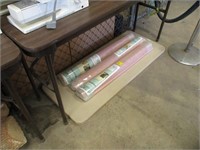 Folding table and mini blinds