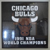 1991 Chicago Bulls NBA Champions Marble Plaque