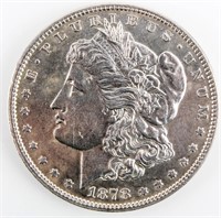 Coin 1878 7/8 Tail F   Morgan Silver Dollar Gem PL