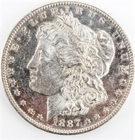 Coin 1887  Morgan Silver Dollar Gem PL