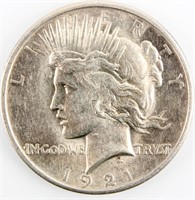Coin 1921 Peace  Silver Dollar Ch.  Brilliant Unc
