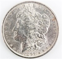 Coin 1891  Morgan Silver Dollar Gem BU