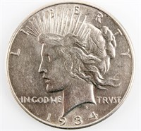 Coin 1934 Peace  Silver Dollar Ch. Brilliant Unc