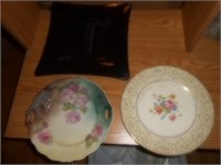 Large Ash Tray and Vintage Plates
