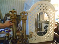 Wall Candle Sconce and Mirror