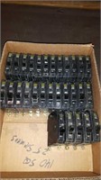 FLAT OF SQUARED 15 AMP CIRCUIT BREAKERS 29 PIECES