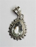 Silver Gemstone Pendant