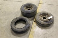 (2) 4.80-12 Trailer Tires, (1) on 5-Hole Rim & (1)