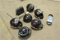 (3) Griffin 520 Helmets, (1) Ski-Doo & (1) Harley