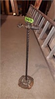 VINTAGE IRON PIPE SMOKERS STAND 27"