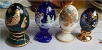 Fenton hand painted glass eggs limited editions