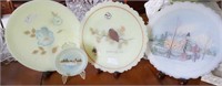 Fenton plates, 3 plus miniature, Christmas scenes