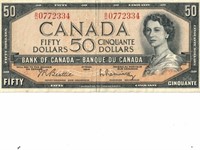 CANADIAN 1954 $5 DOLLAR BANK NOTE