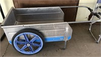 Metal rolling folding cart