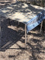 Folding camp table