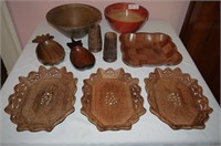 10 Unmatched Wooden Pieces - wood salad bowl / 3