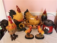 Assorted Unmatched Chicken/Roosters - Hen on Nest
