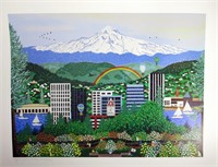 Portland with Rainbow Print by Jennifer Miller