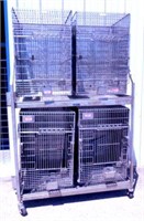 4 Dog Cages in Cart