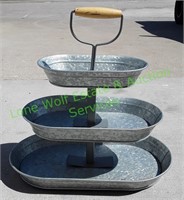 3-Tier Tin Serving Tray