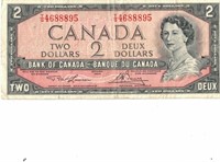 CANADIAN 1954  $2 DOLLAR BILL