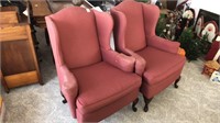Two wingback chairs