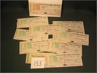The Union National Mt. Joy Bank 1900s Bank Slips