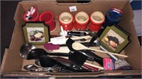 Box of miscellaneous kitchen utensils