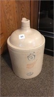 Redwing crock jug, 5 gallon