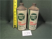 2 Quaker State Gear Oil Tins (good advertising)