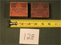 2 Atlas Powder Co. Tin Blasting Cap Tins
