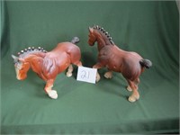 2 Cast Iron Draft Horses