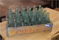 Vtg Coca Cola Crate & Bottles