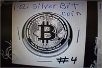 1oz .999 Silver Round - Bitcoin