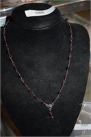 Sterling Silver & Garnet Necklace