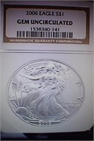 2006 Gem Unc NGC Silver Eagle