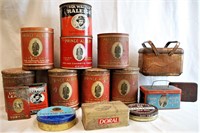 16 Vintage Tobacco Tins, Sir Walter Raleigh…