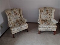 Pair of upholstered arm chairs