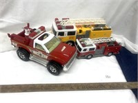 Set of Toy Fire Trucks