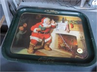 SANTA COCA COLA TIN TRAY