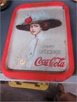 DRINK DELICIOUS COCA COLA TIN TRAY