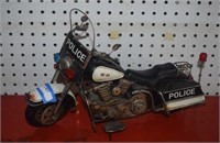 Metal Vtg Style Police Motorcycle Figurine