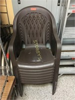 7 Brown Patio Chairs