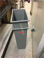 Grey Trash bin - 11 x 19 x 30