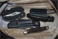 Six Pocket Knives Including Craftsman, Barlow